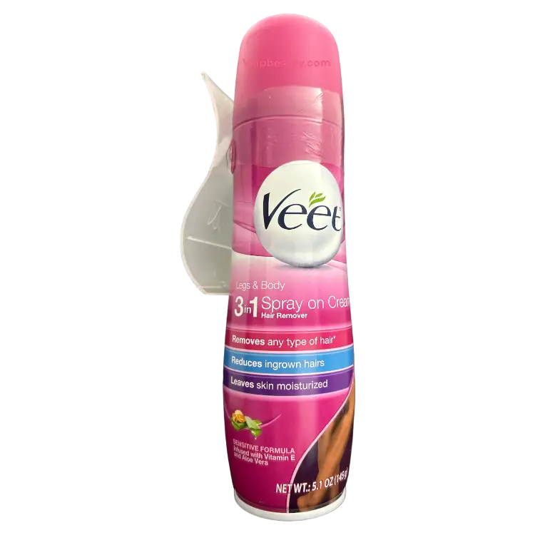 VEET Legs Body 3 in 1 Spray On Hair Removal Cream Sensitive Formula