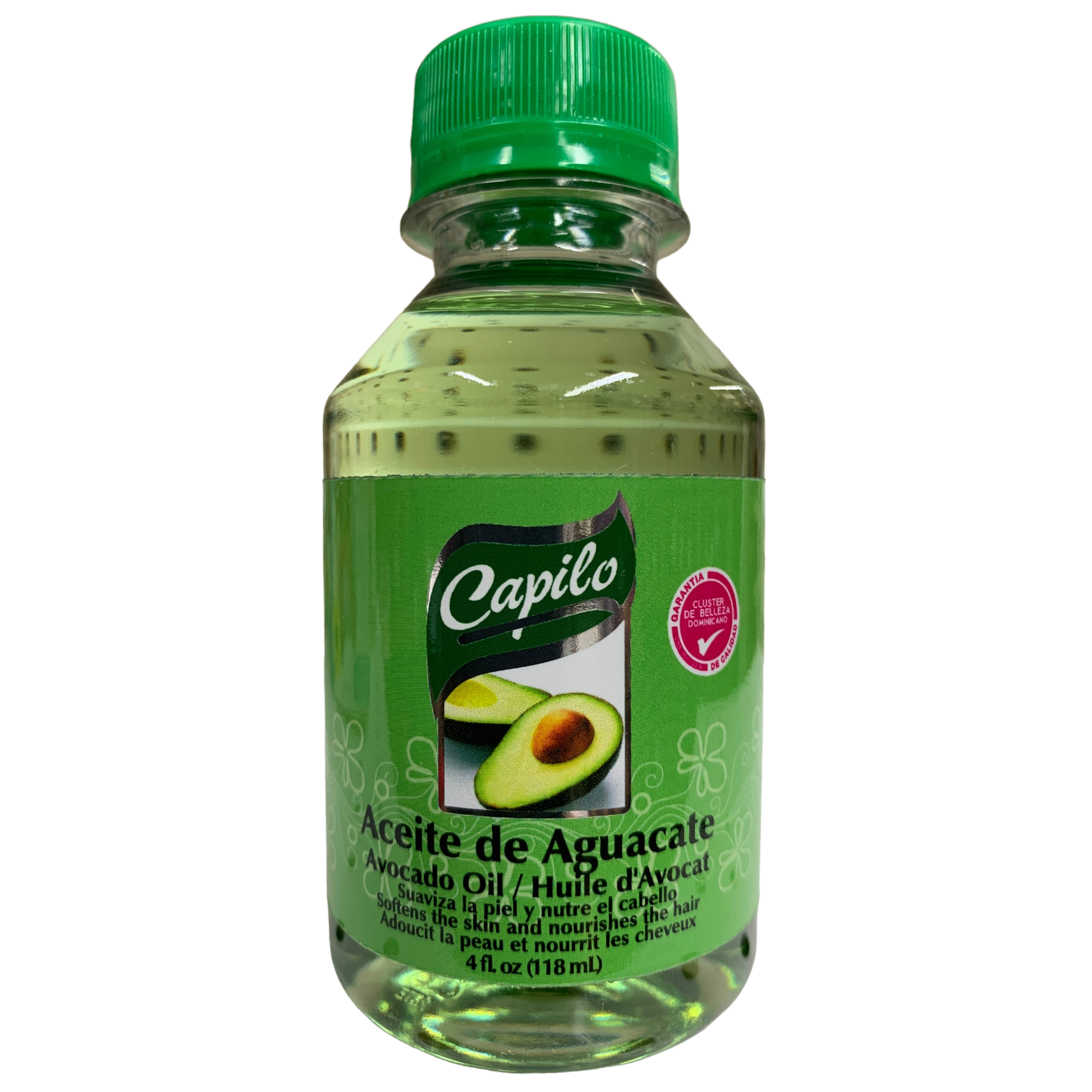 Capilo Aceite de aguacate, fórmula para cabello y piel (botella de 4  onzas), mezcla de aceite mineral y aceite de frutas