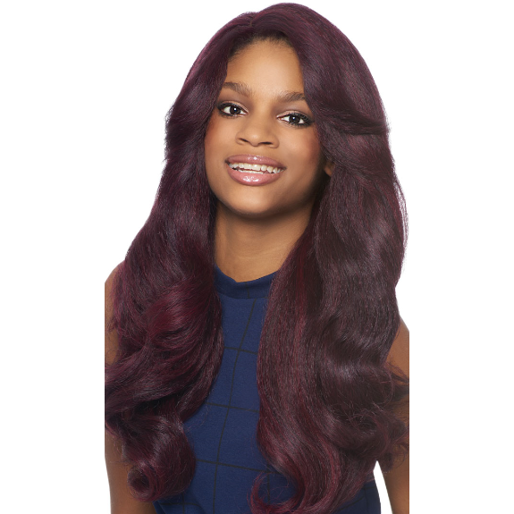 DOMINICAN BLOW OUT RELAXED OUTRE BATIK BUNDLE SYNTHETIC LACE FRONT WIG