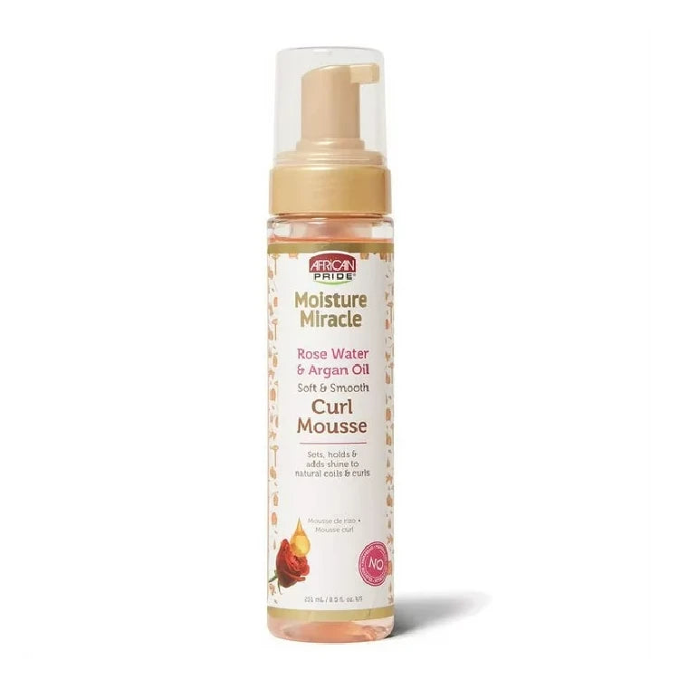 African Pride Curl Mousse Rose Water and Argan Oil 8.5 oz