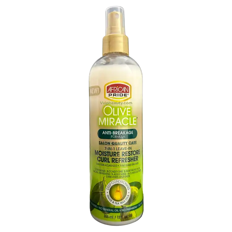 African Pride Olive Miracle 7-in-1 Leave-in Moisture Restore Curl Refresher 12 oz