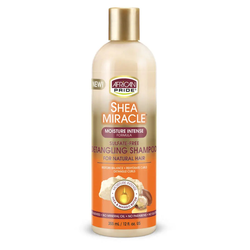 African Pride Shea Butter Miracle Detangling Shampoo, 12 oz.