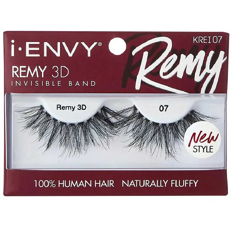 Kiss I Envy Remy 3D Invisible Band 100% Human Hair Eyelashes-KREI07