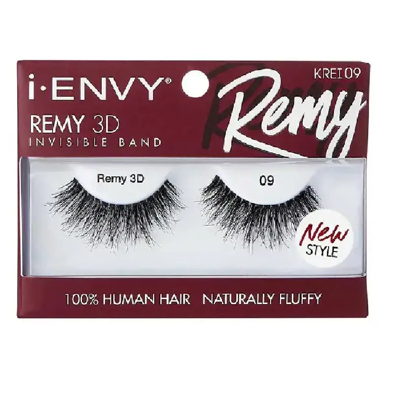 Kiss I Envy Remy 3D Invisible Band 100% Human Hair Eyelashes-KREI09