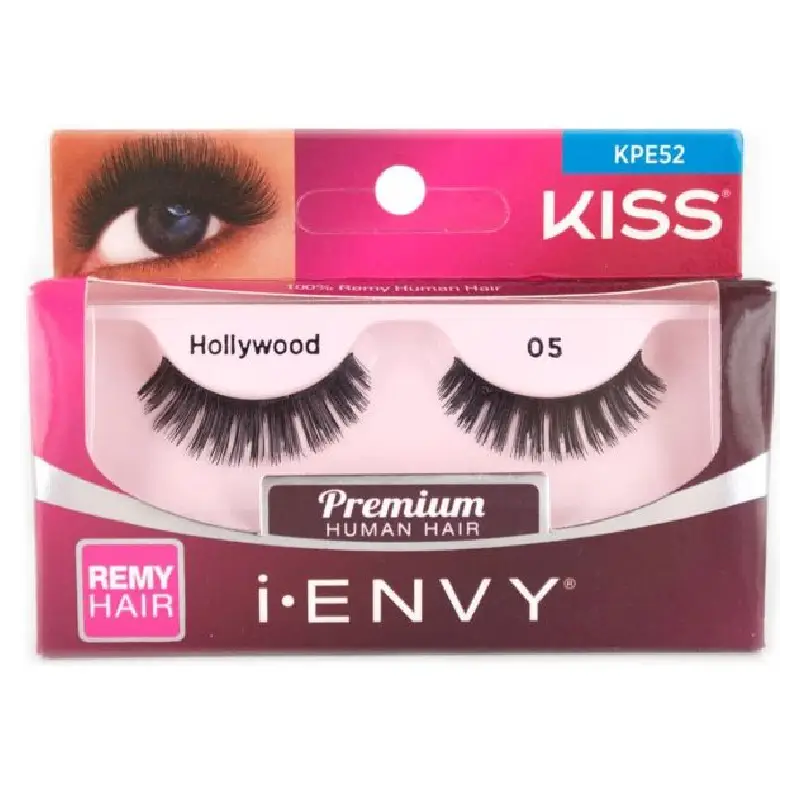 Kiss i-ENVY Premium Human Remy Hair Eyelashes 1 Pair Pack - Hollywood 05 KPE52