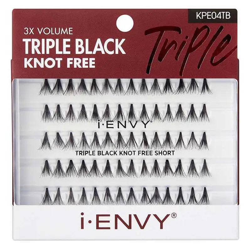 Short Triple Black Knot-Free Individual Lash (70pcs) - KPE04TB: Achieve Bolder & Bigger Lashes