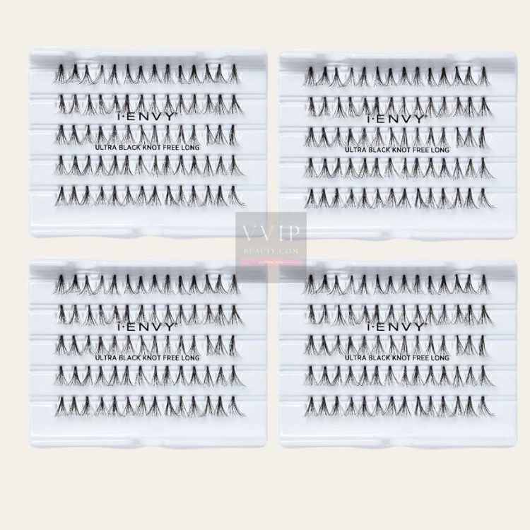 Long Ultra Black Knot Free Individual Lash Multi Pack (280pcs)-KPEM06UB (M10)