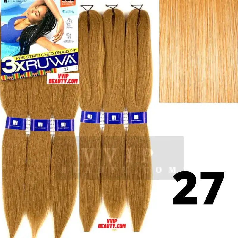 Sensationnel 3X Ruwa Pre-Stretched Braiding Hair 24