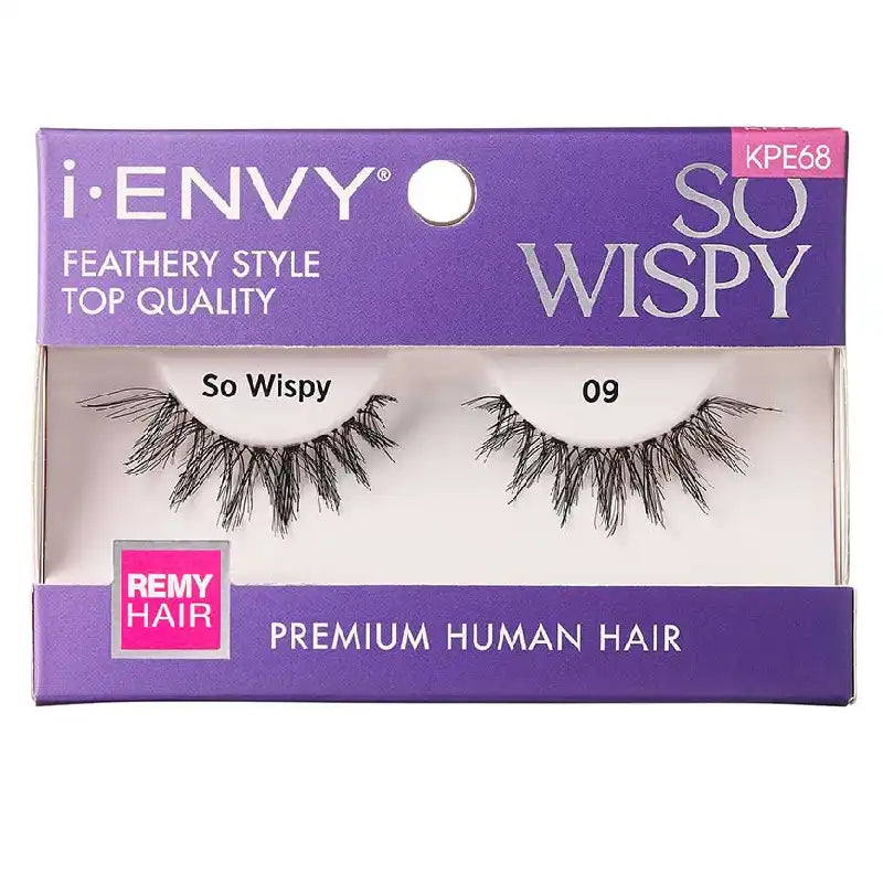 So Wispy 09 KPE68 Premium Human Hair Lashes Embrace Natural-Looking Volume