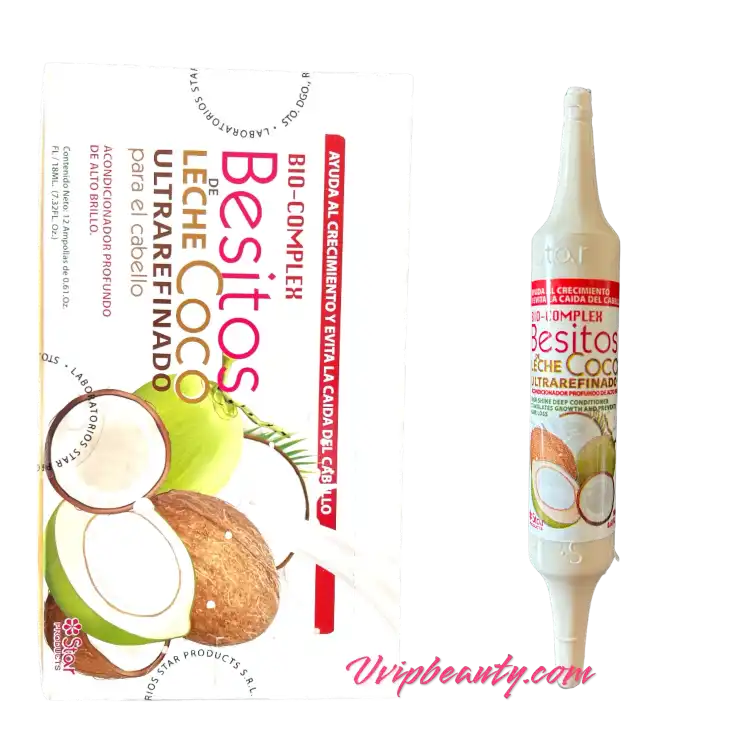 Star Bio-Complex Ampoules/ampollas Besitos De Leche Coco Ultrarefinador(ultra-refining coconut milk kisses) 0.61 Oz-12 Vials