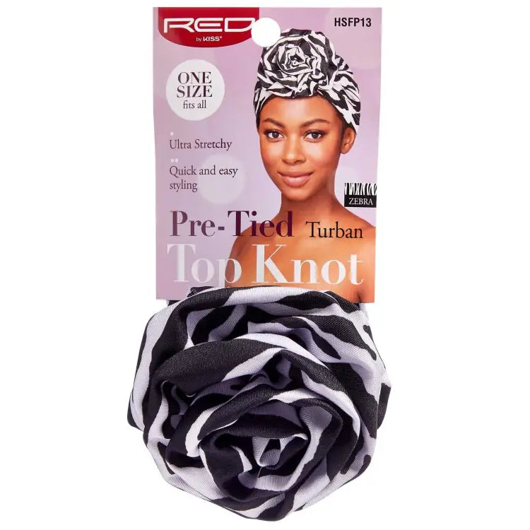 TOP KNOT TURBAN (ZEBRA) - HSFP13