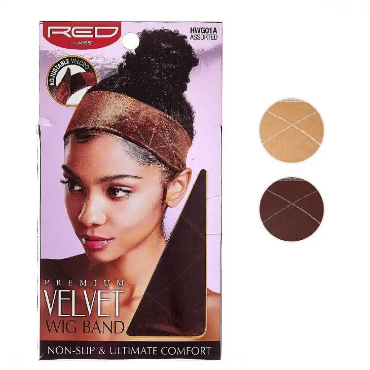 VELVET WIG BAND - Brown,Dark Beige HWG01A