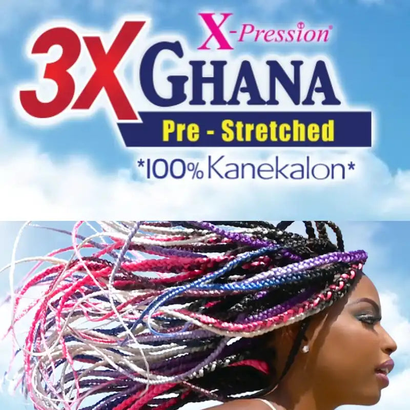 3X Ghana Braid 50 Pre Stretched X-Pression Beauty Elements