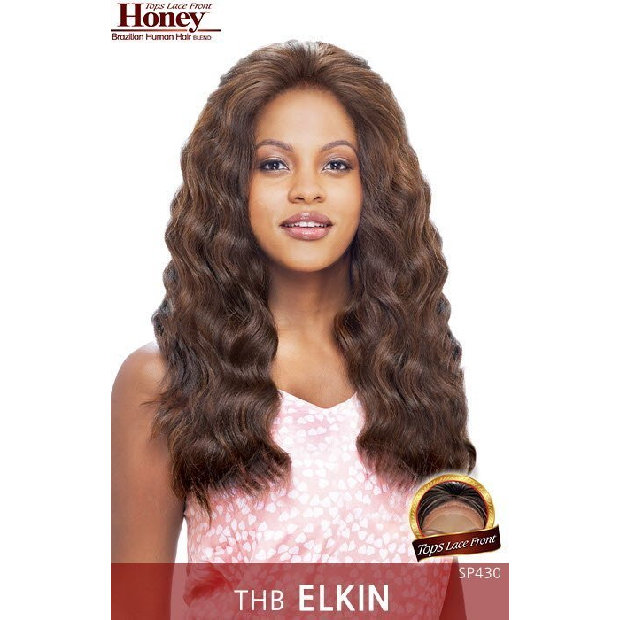 HONEY BRAZILIAN HUMAN HAIR BLEND TOPS LACE FRONT WIG THB ELKIN