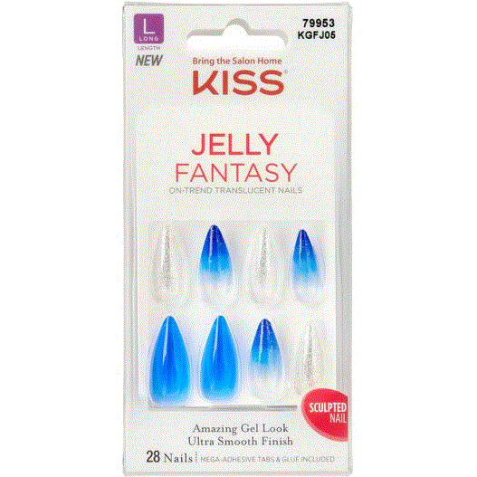 KISS Jelly Fantasy Nails LOVE JELLY 28 Nails -KGF J05P (B00137.M20)