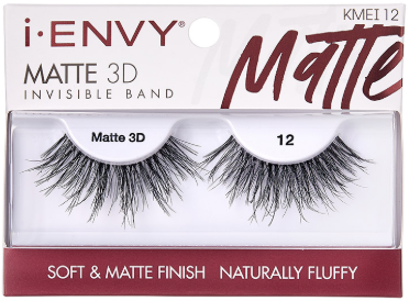 Kiss  Envy Matte 3D Invisible Band Eyelashes- KMEI12