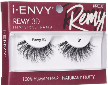 Kiss I Envy Remy 3D Invisible Band 100% Human Hair Eyelashes-KREI01