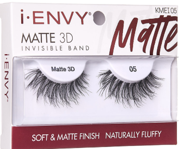 Kiss  Envy Matte 3D Invisible Band Eyelashes- KMEI05