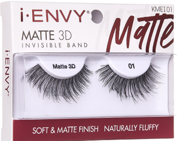 Kiss  Envy Matte 3D Invisible Band Eyelashes- KMEI01 (M13)