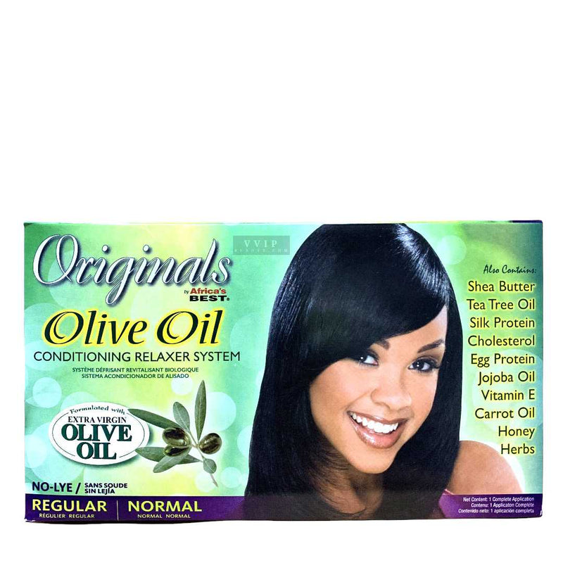 Africa's Best Organics Olive Oil Conditioning Relaxer No Lye Kit Regular