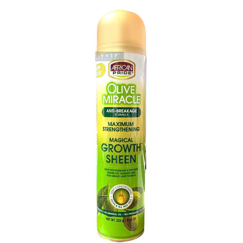 African Pride Olive Miracle Growth Sheen 8oz (B00118)