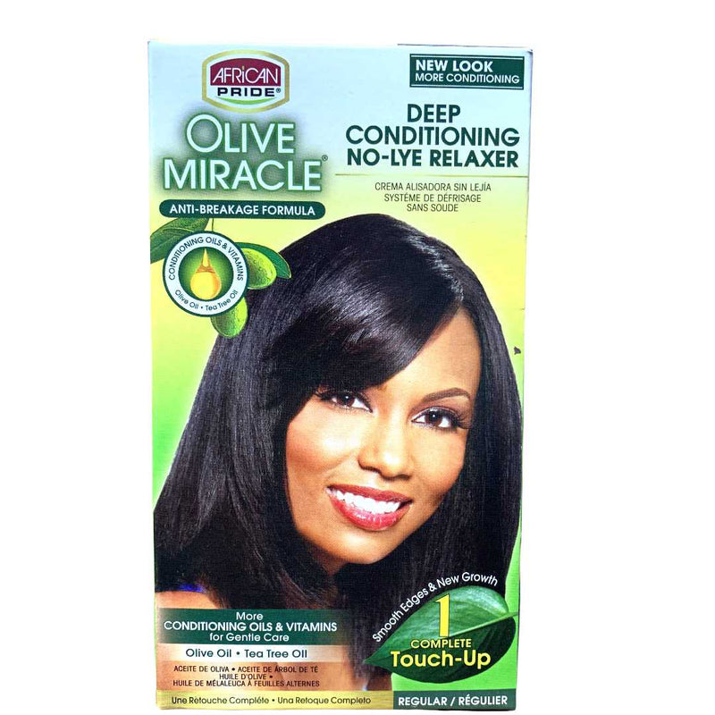 African Pride Olive Miracle No-Lye Relaxer  Complete Touch up -Regular