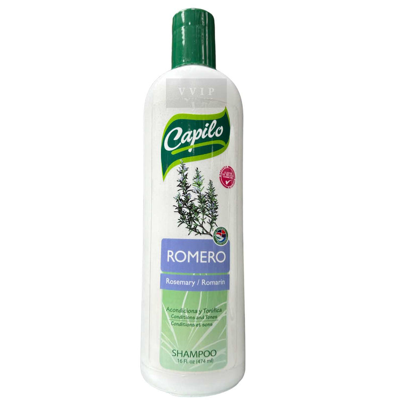 Capilo Conditions and Tones Shampoo - Rosemary (Romero) 16 oz