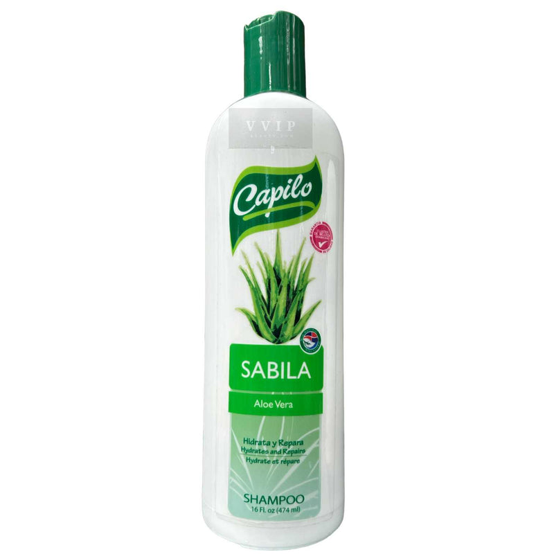 Capilo Hydrates and Repairs Shampoo - Aloe Vera (Sabila) 16 oz