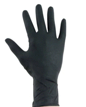 FROMM COLOR STUDIO BLACK VINYL POWDER FREE LARGE GLOVES 100-Pack -