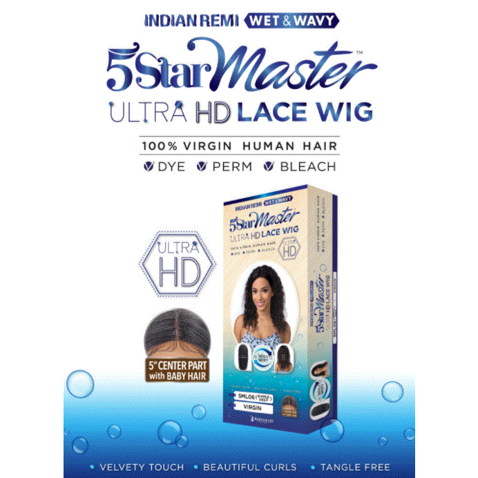 5ML06 -5 STAR MASTER LACE WIG (Ripple Deep) 20"(Wet and Wave)