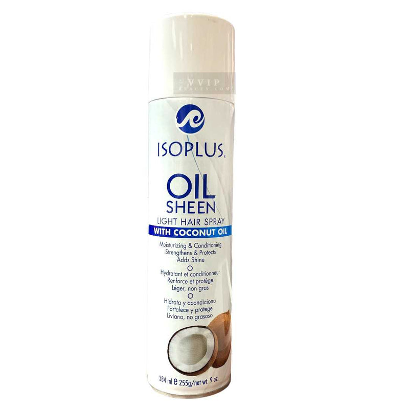 Isoplus Oil Sheen Light Hair Spray With Coconut Oil 9 oz (B00115)