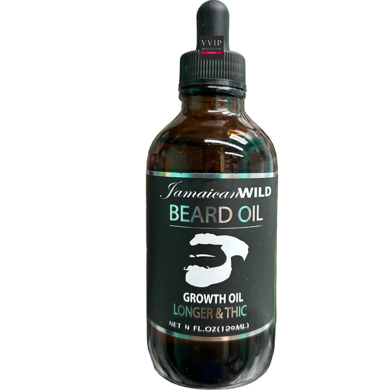 Jamaican Wild Beard Oil Growth Oil Longer&Thic Peppermint 4 oz