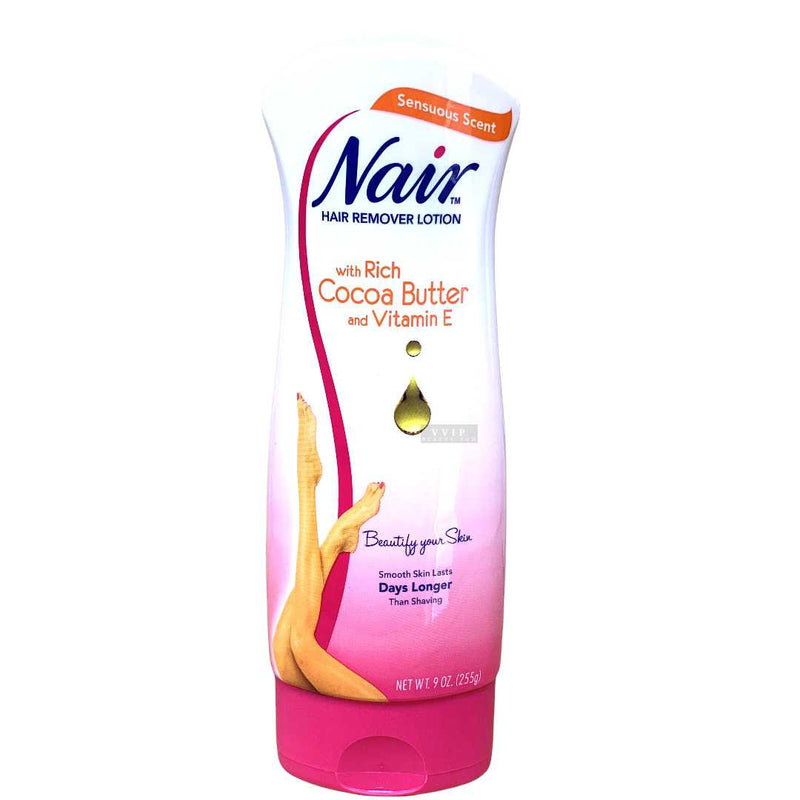 Nair Hair Remover Cocoa Butter Hair Removal Lotion, 9.0 oz