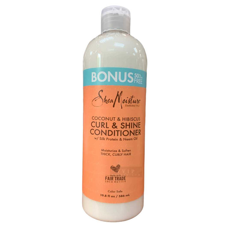 Shea Moisture Curl and Shine Conditioner for Thick, Curly Hair Coconut and Hibiscus to Restore and Smooth Dry Hair 19.5 Oz