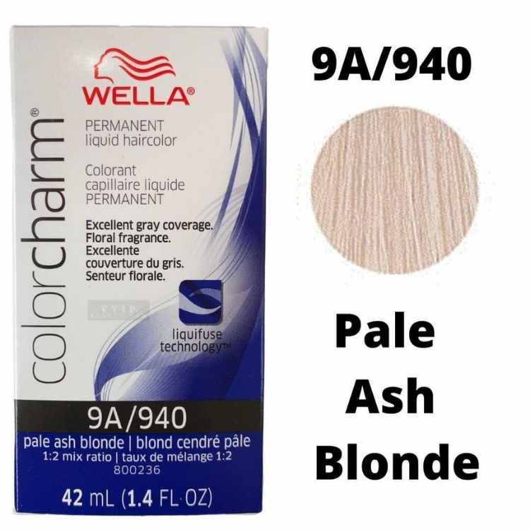 Wella Color Charm Permanent Liquid Haircolor, 9A/940 Pale Ash Blonde