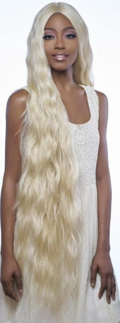 Swiss Lace Front Wig - 6" Deep Center Part XLong Wavy Style 42" - LSD91 (B)