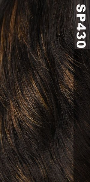 Vanessa Honey-C Brazilian Human Hair Blend Swissilk Lace Front Reverse C-Side Part Wig TRCHB UNA